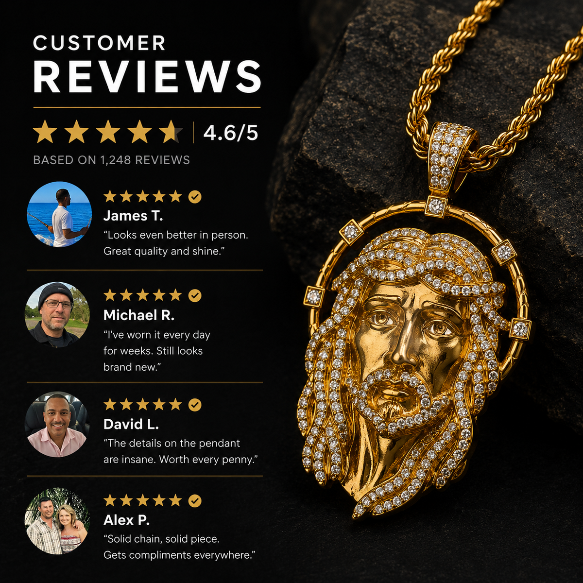 Saint 14k Gold-Plated Jesus Chain